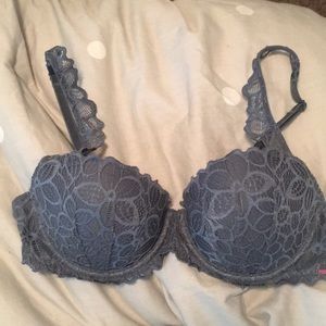 EEUC Charcoal gray VS pink bra 36B